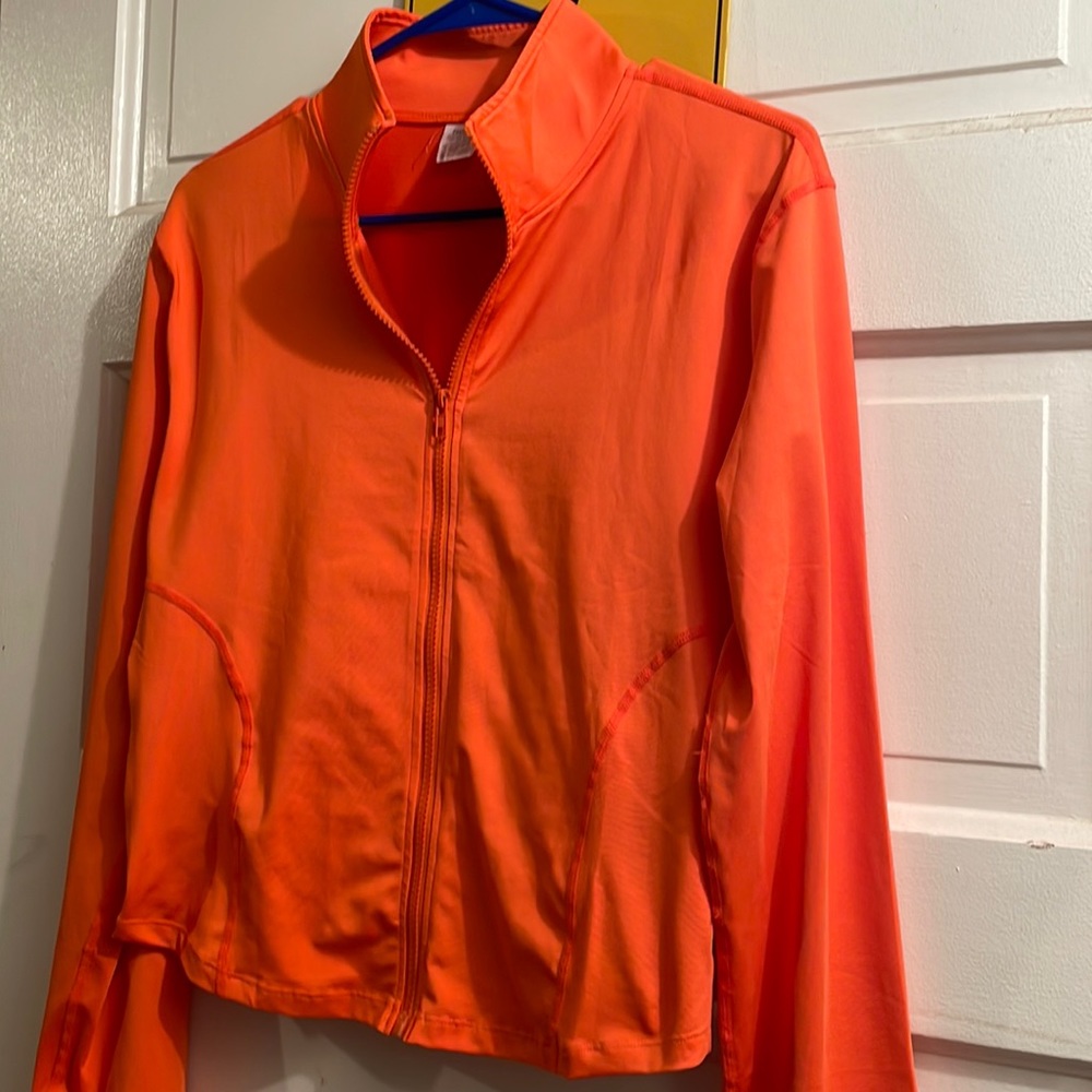 Orange athletic jacket